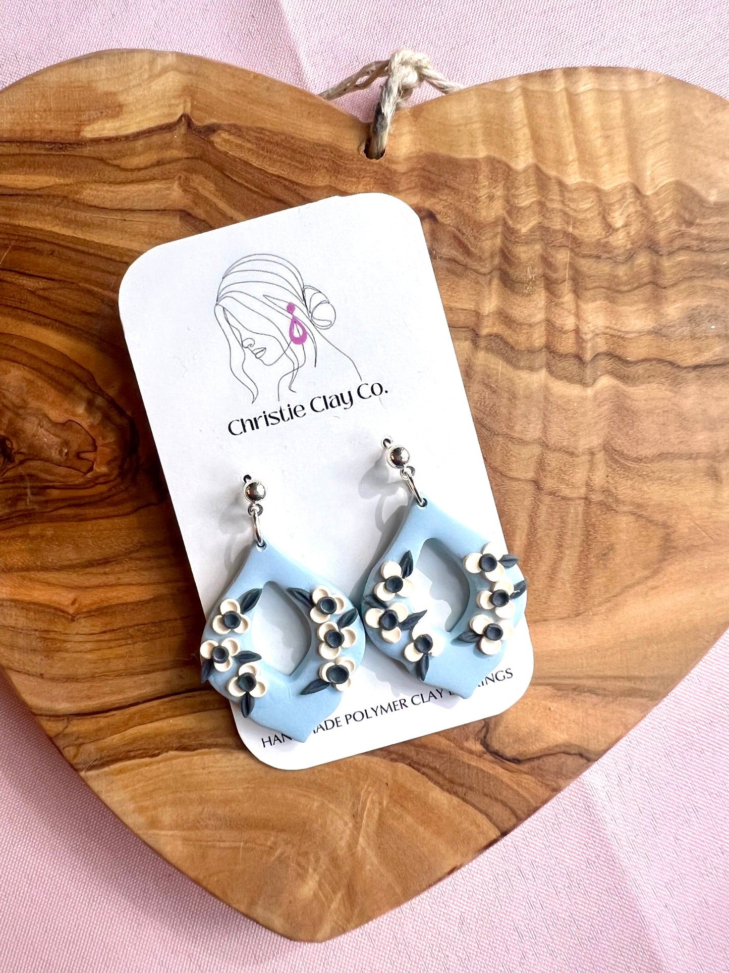 Bridgerton Inspired - Baby Blue Cutout with Mini Flowers