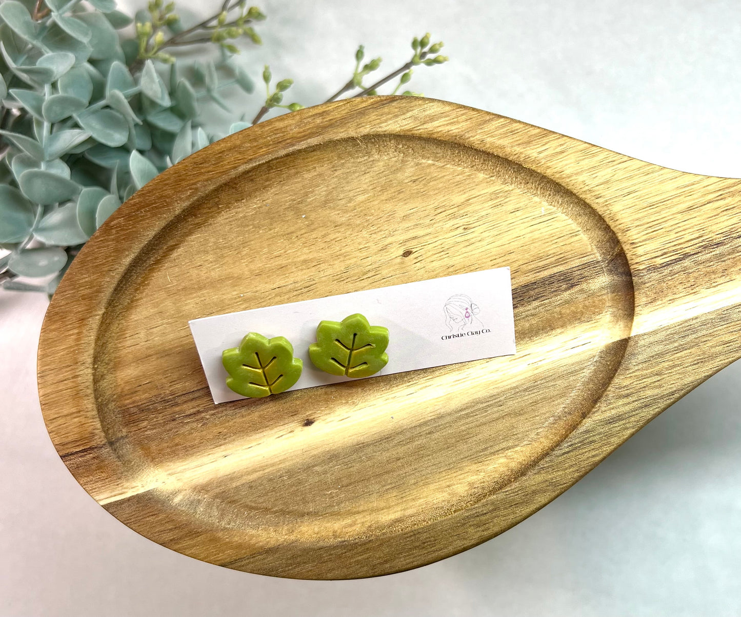 Fall - Leaf Stud with Glitter