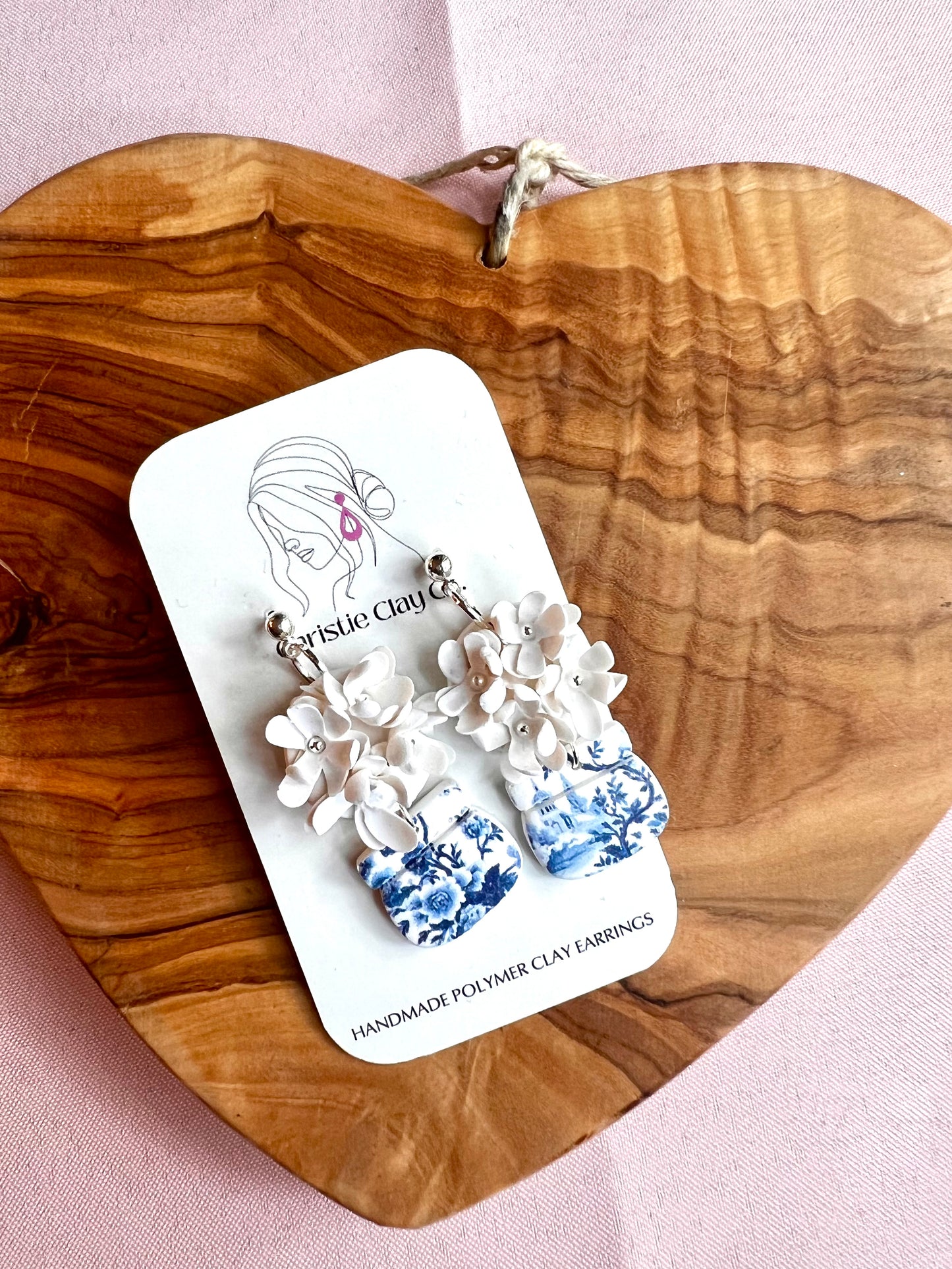 Florals in Wide China Vase