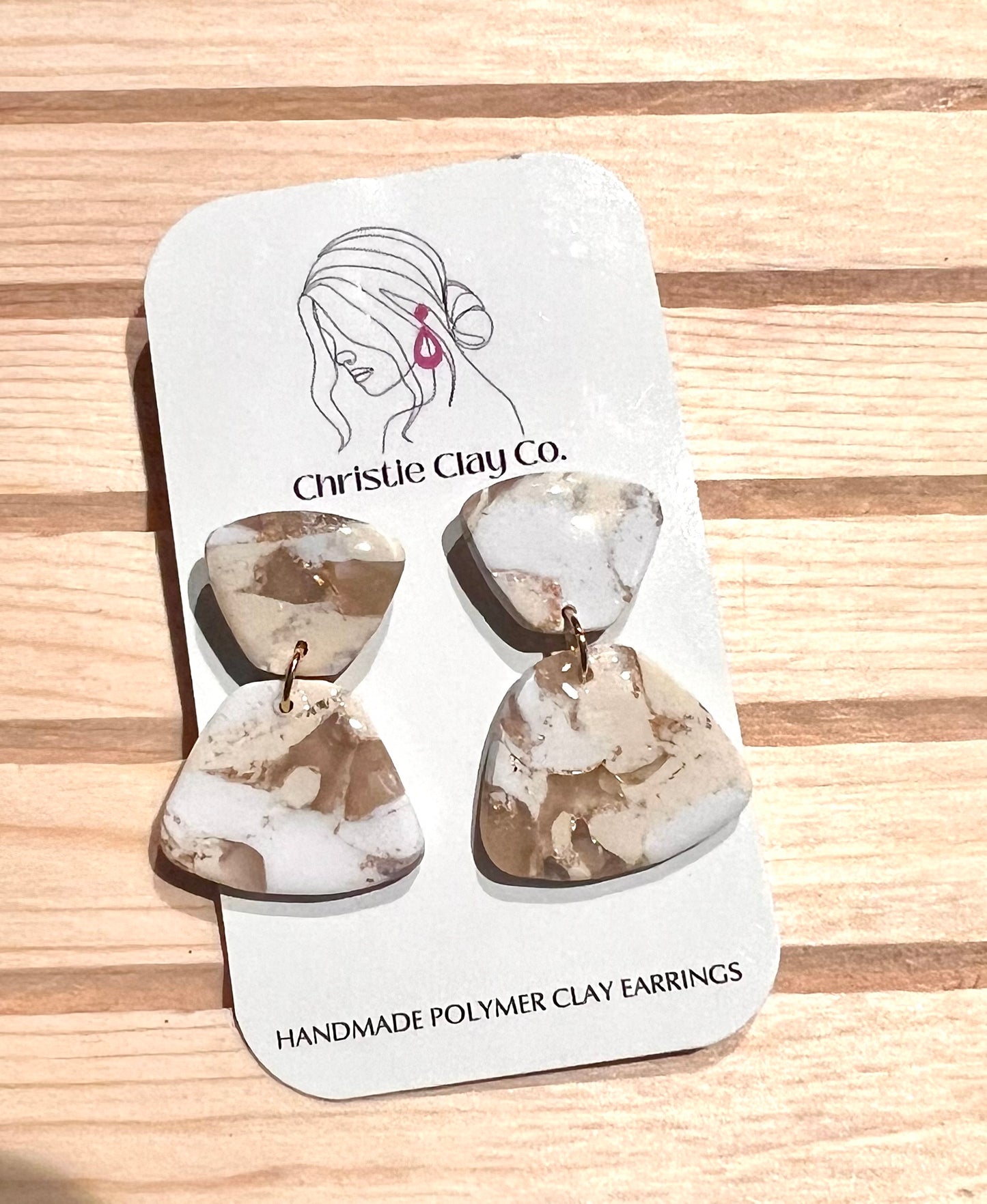 Neutral Marble.  Dangle