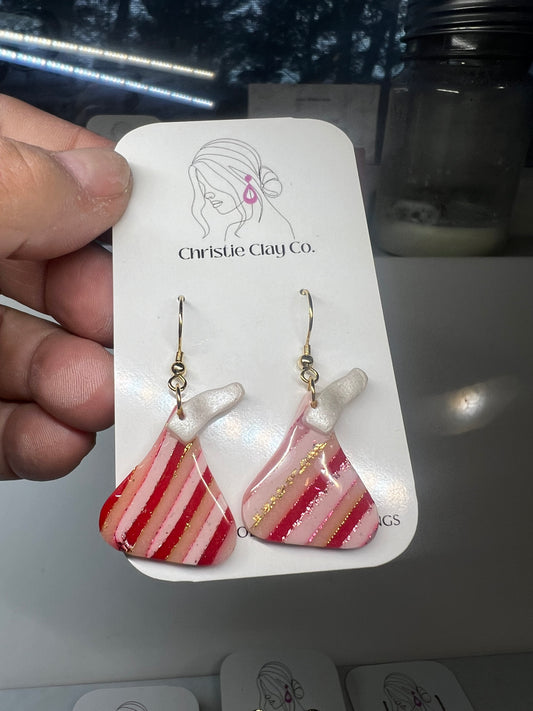 Valentines - Pink Striped Kiss Candy