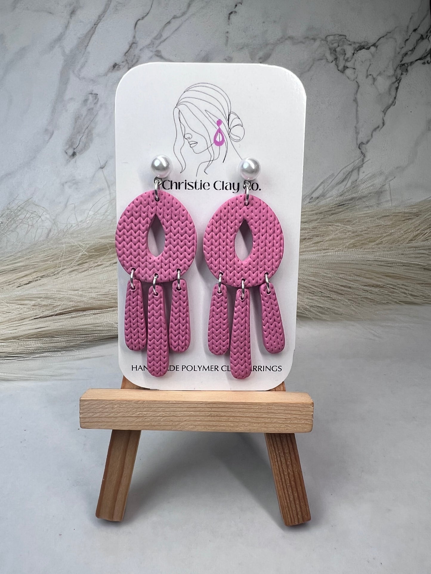 Sweater Weave Cutout Dangles