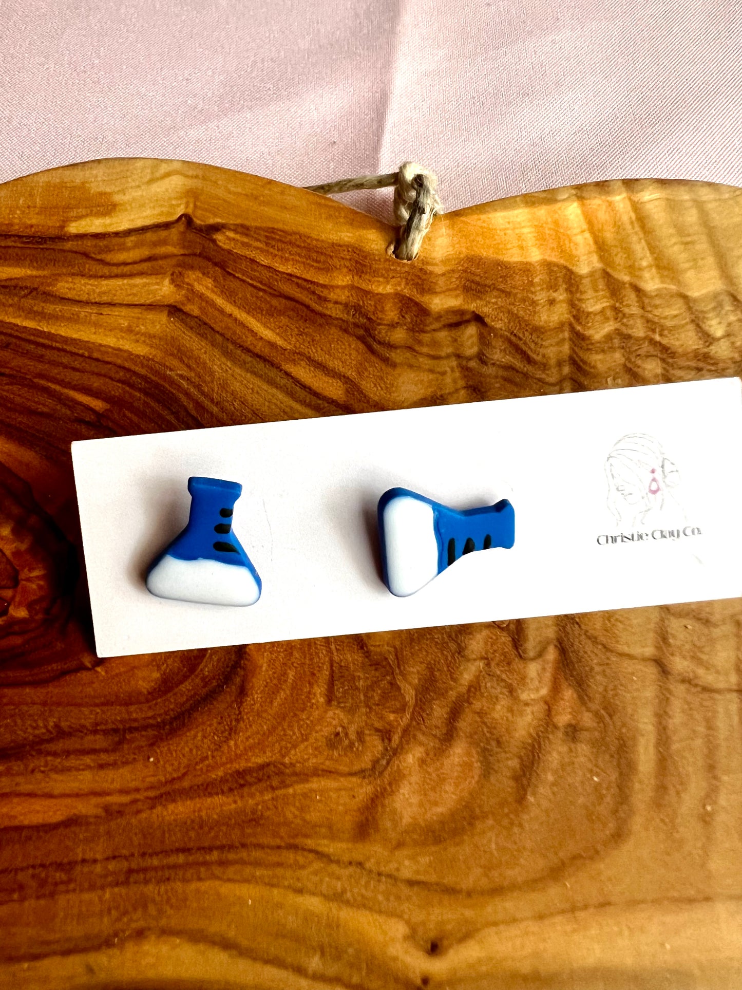 Back To School Beaker Studs