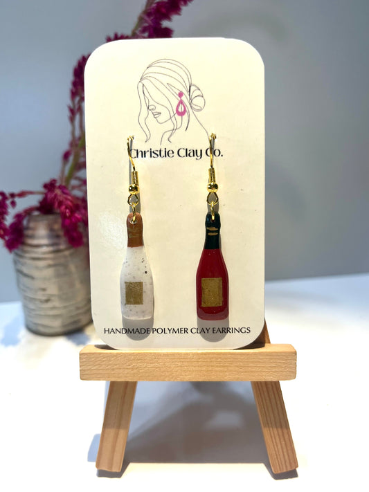 Wine bottles-white and red