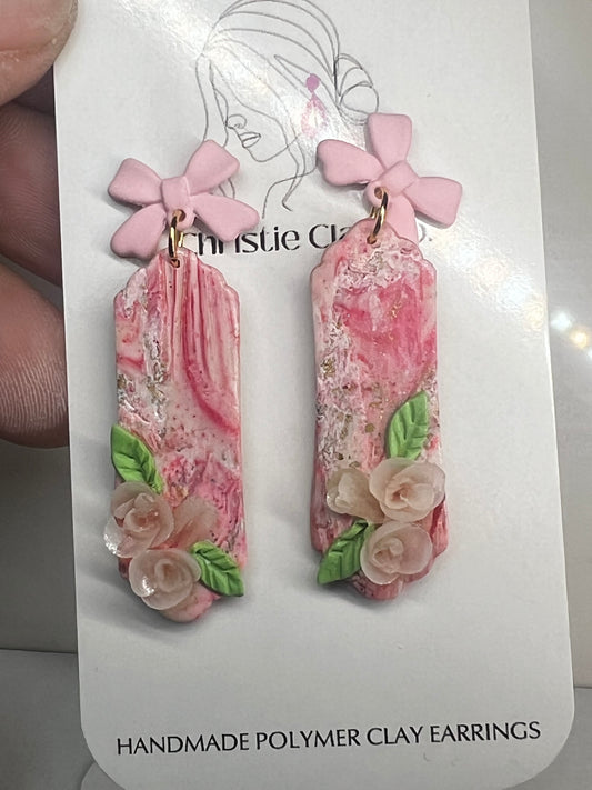 Florals - Pink Dangle with Translucent Florals