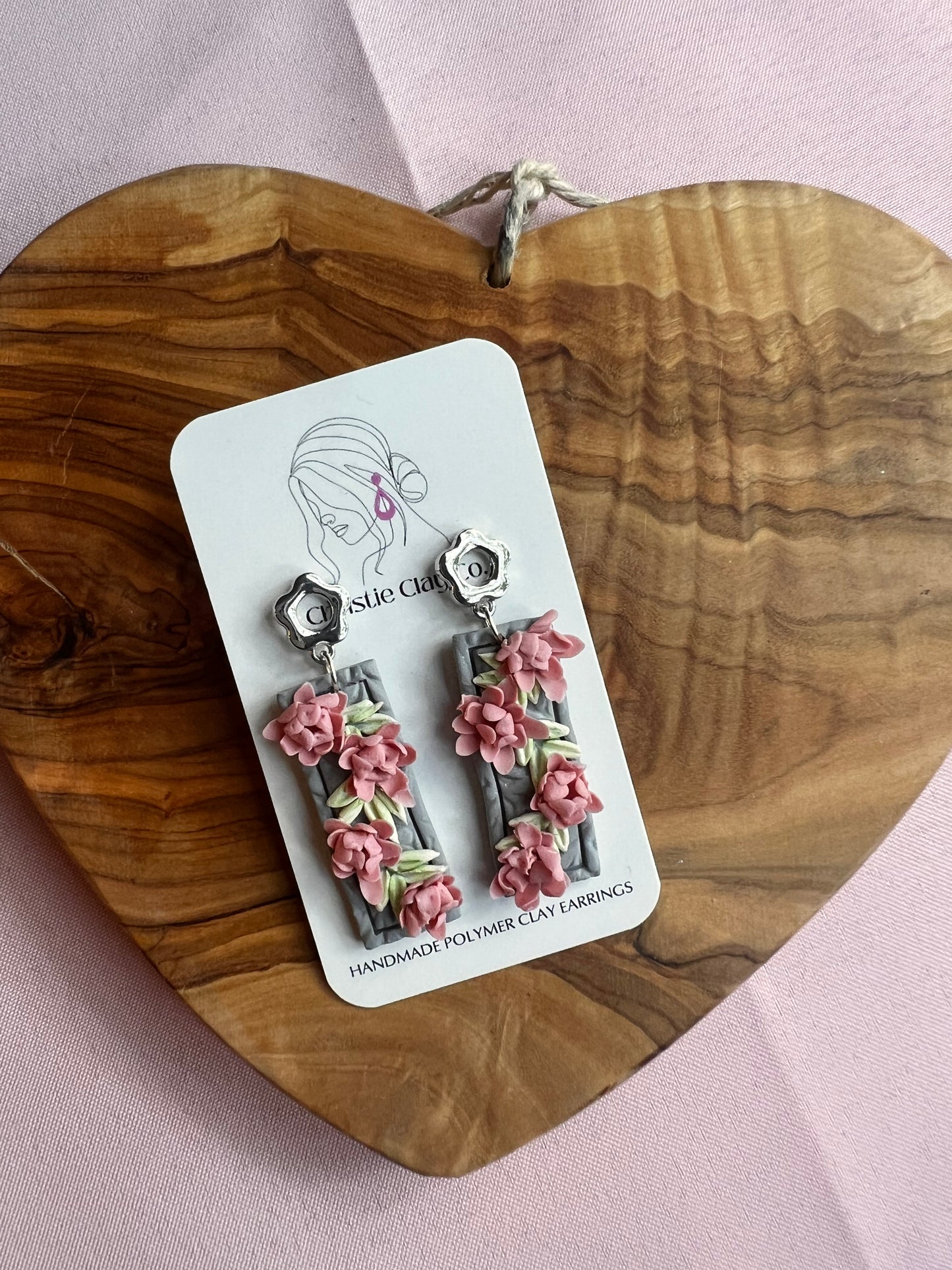 Bridgerton Inspired.  Grey Floral Drop