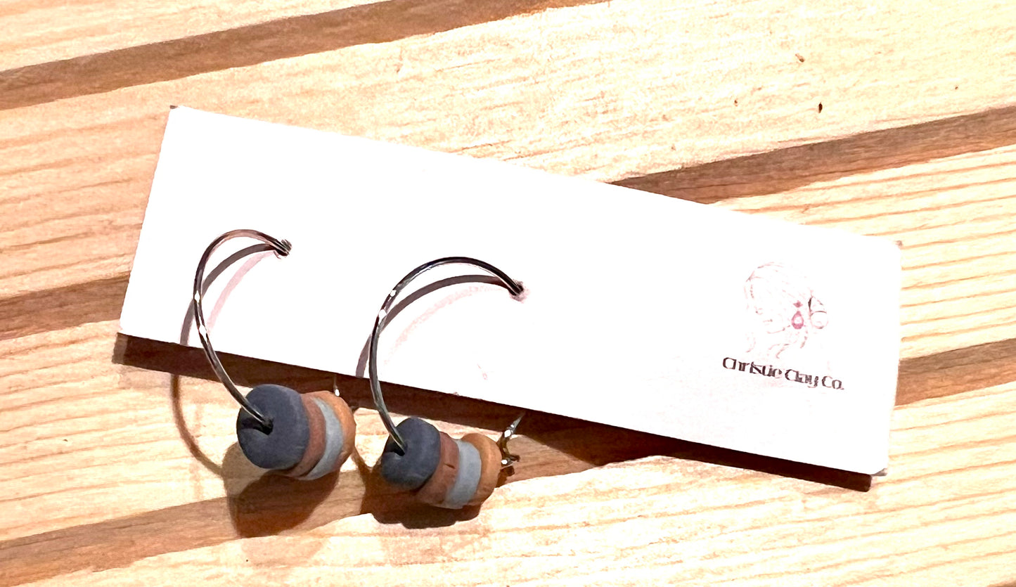 Handmade Heishi Bead Hoops