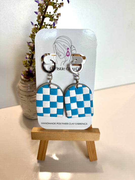 Checkered Print-Boho dangle