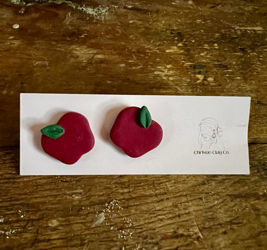 Back To School Apple Studs