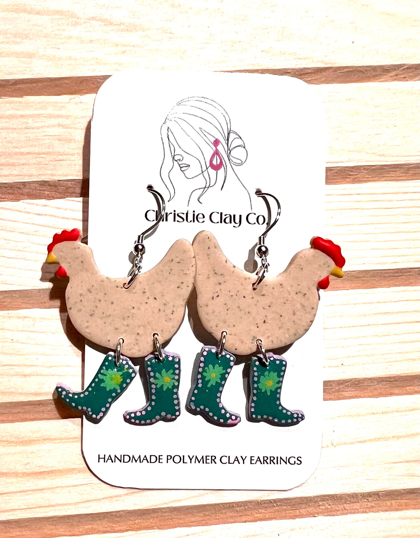 Whimsy.  Chicken with Boots