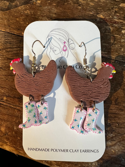 Whimsy.  Chicken with Boots