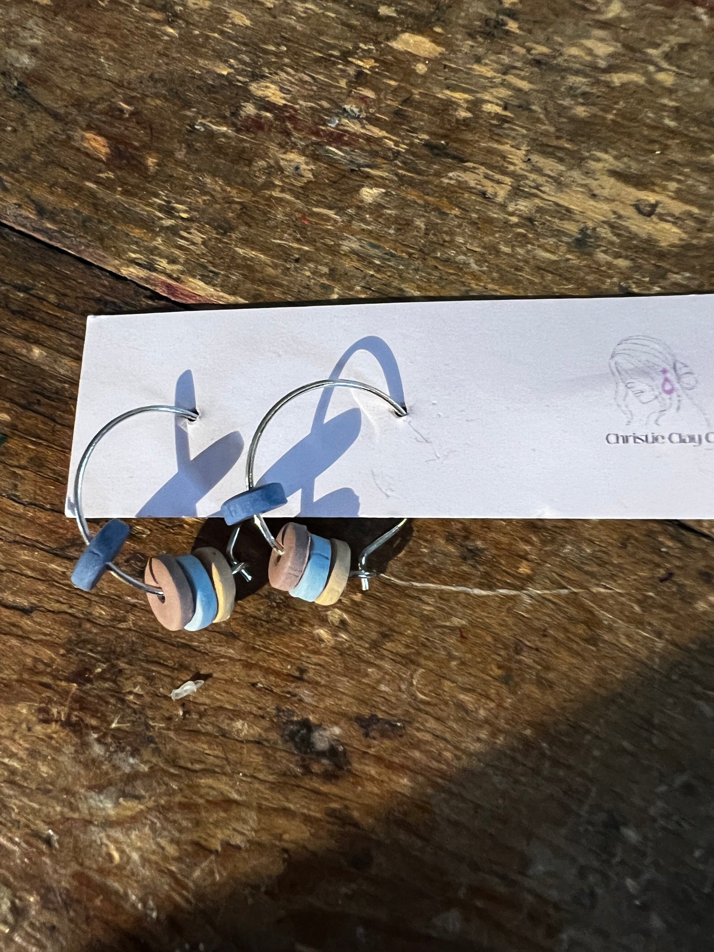 Handmade mini Heishi Bead Hoops