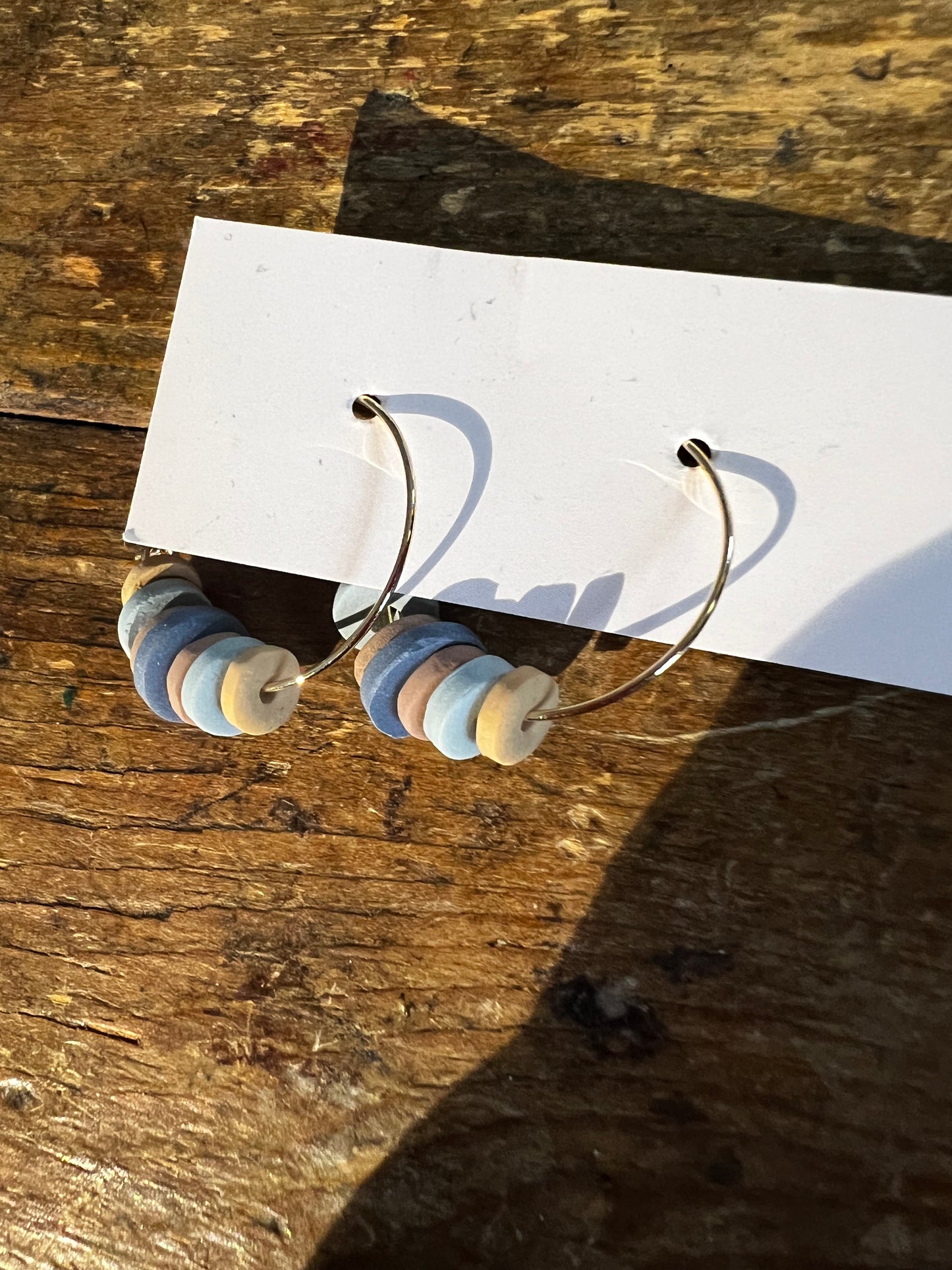 Handmade Heishi Bead Hoops