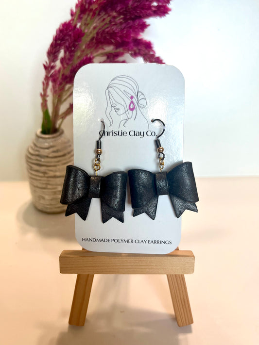 New Year’s Eve-Black bows with sparkles